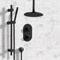 Black Thermostatic Ceiling Shower System with Handheld